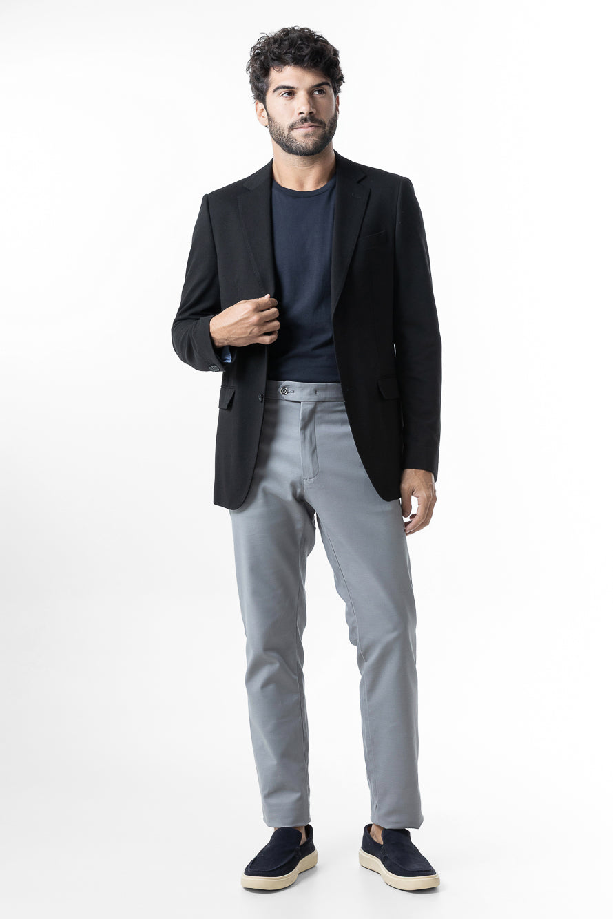 Paletó Malha Slim Fantasia Poliviscose - Preto