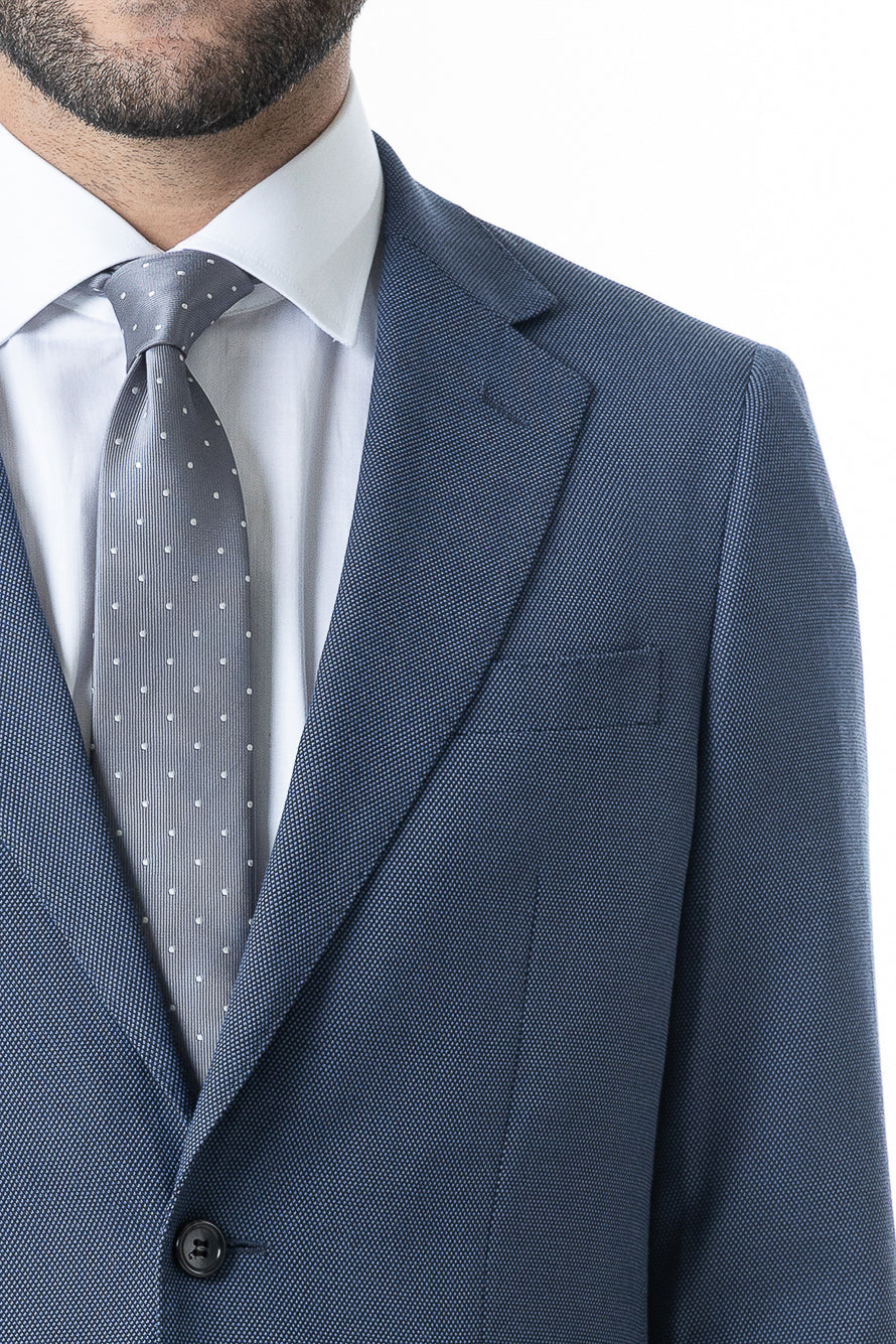 Paletó Slim Liso Poliviscose - Azul