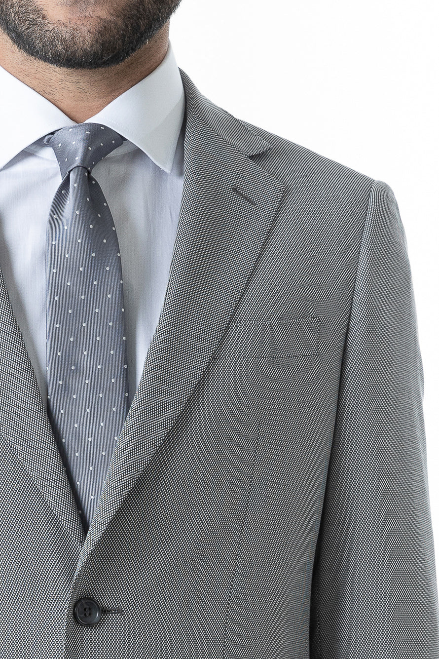 Paletó Slim Liso Poliviscose - Cinza
