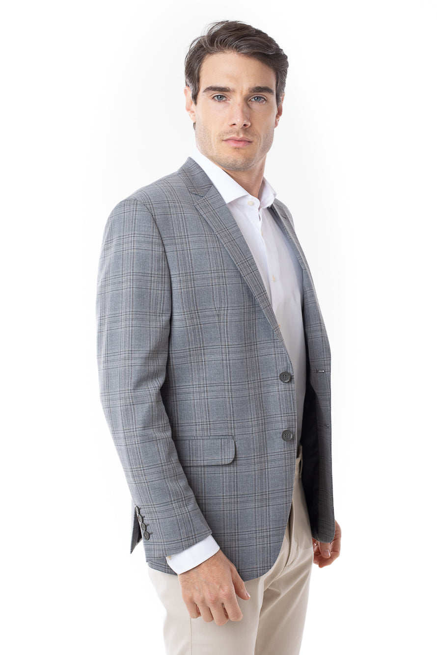 Paletó Cambridge Slim Xadrez - Cinza