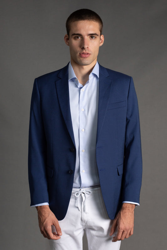 Paleto Com Forro Slim Fantasia - Azul.