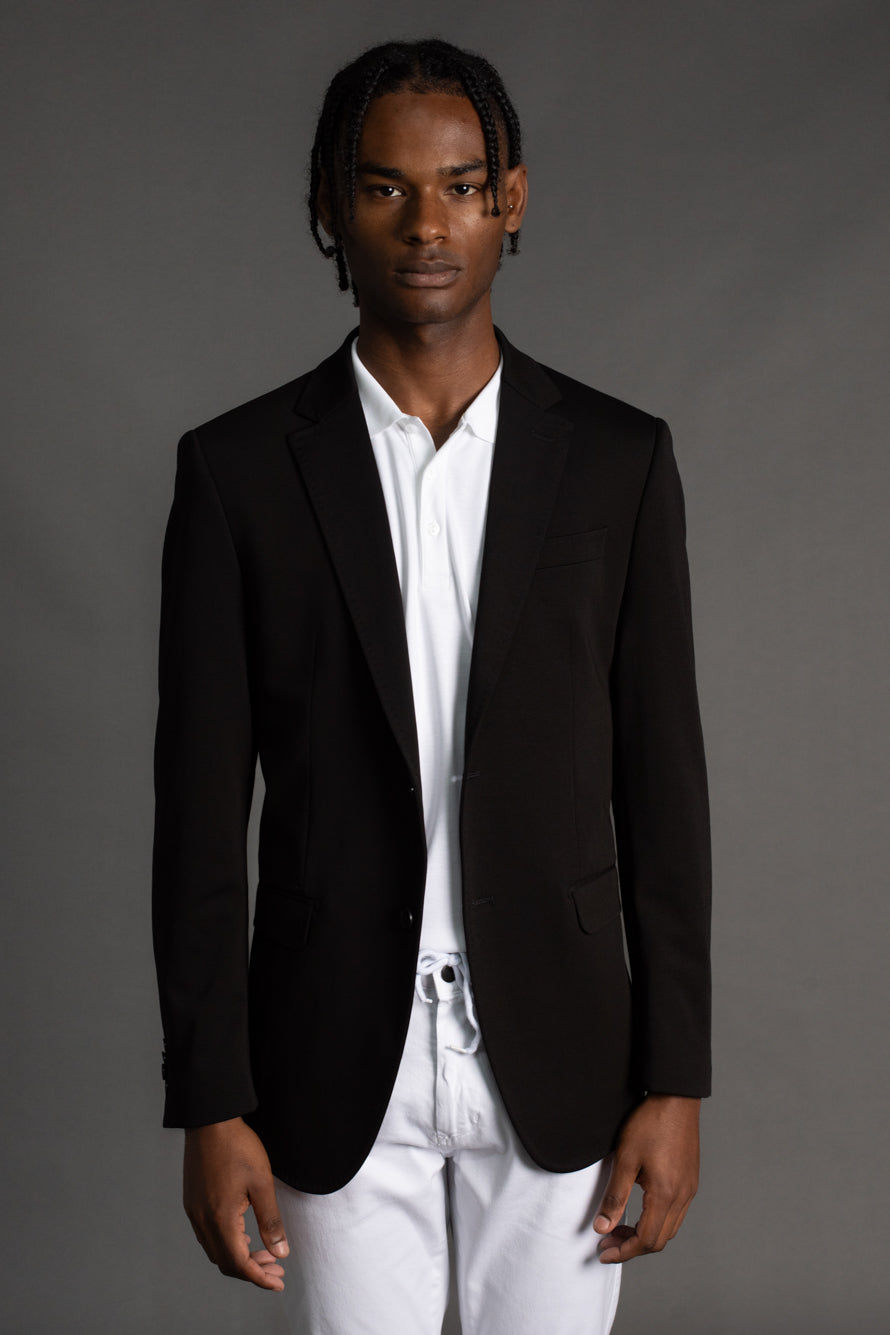 Paletó Sem Forro Slim Fit - Preto
