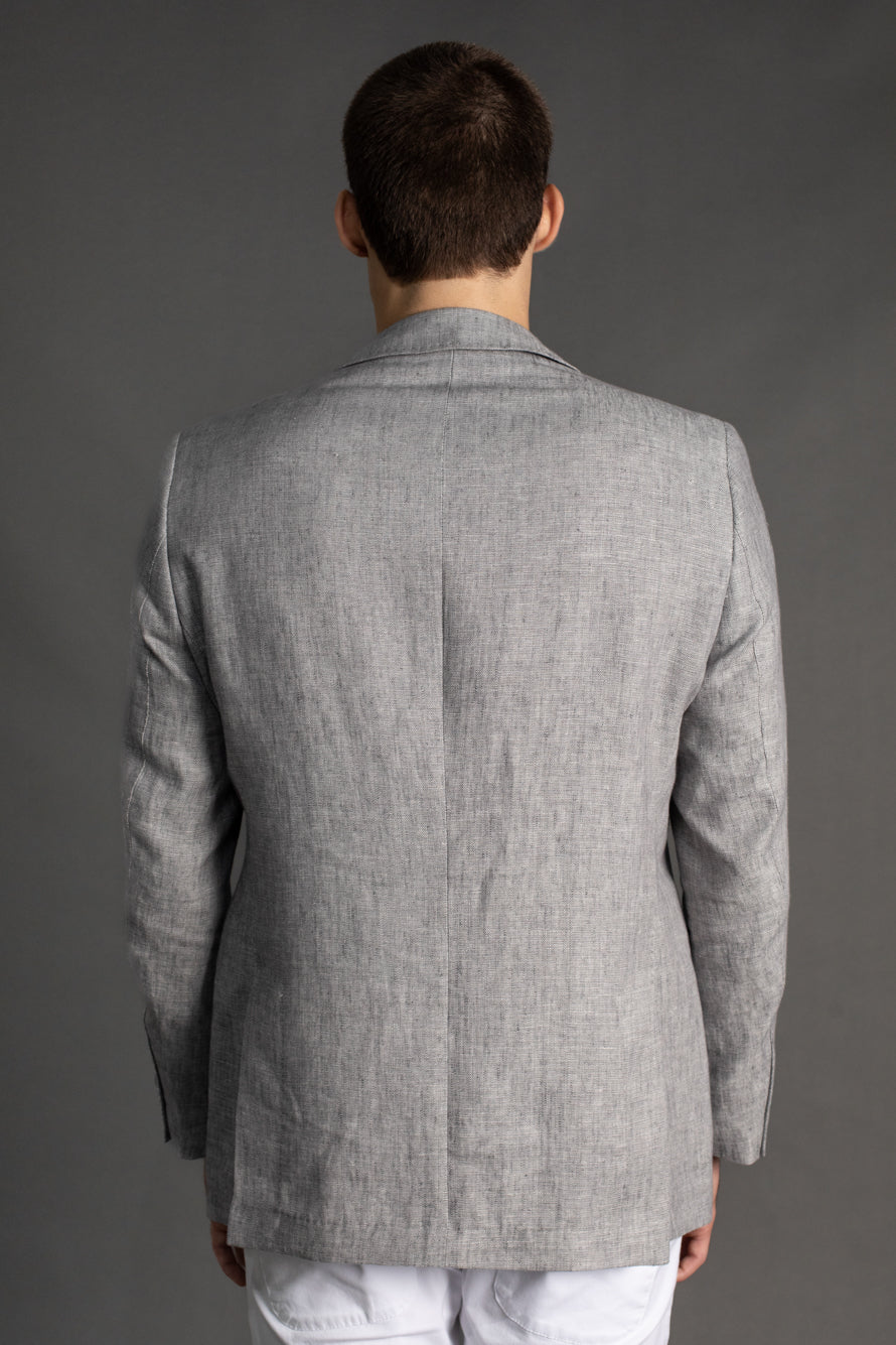 Paletó Sem Forro Slim Fit - Cinza