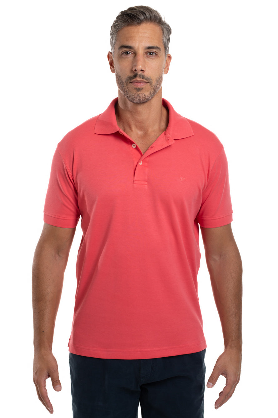 Polo Lisa Algodão Peruano - Melancia