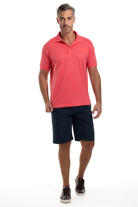 Polo Lisa Algodão Peruano - Melancia