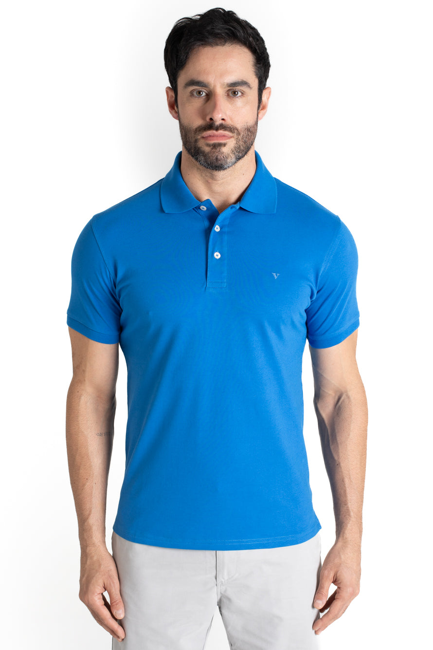 Polo Piquet Manga Curta - Royal