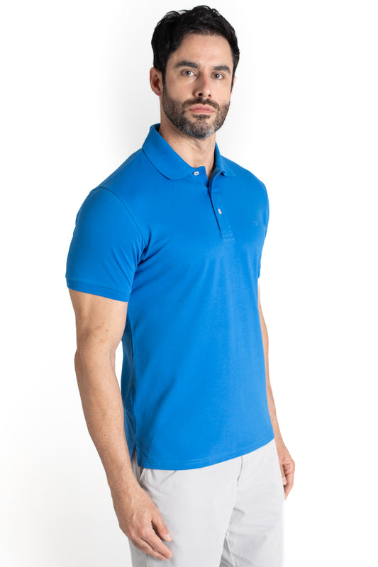 Polo Piquet Manga Curta - Royal