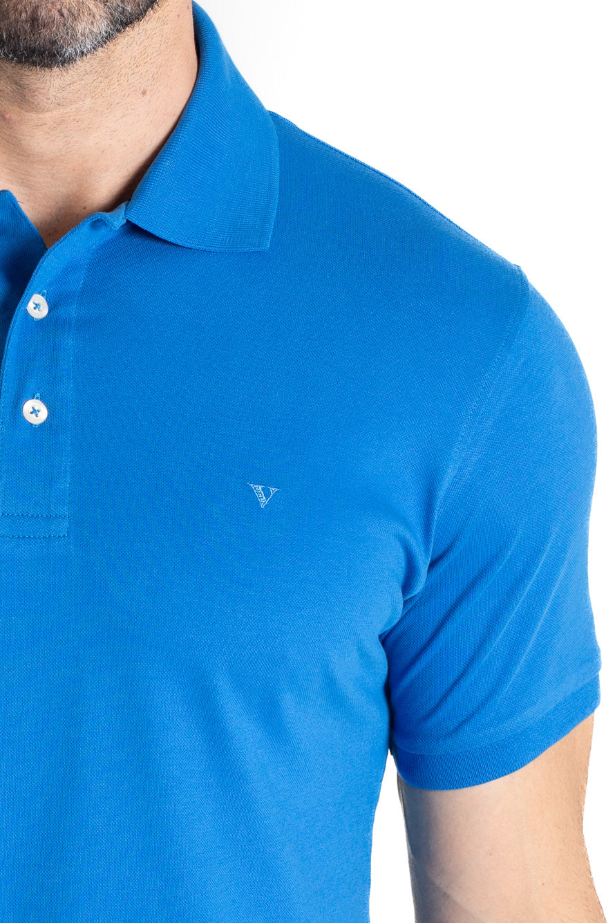 Polo Piquet Manga Curta - Royal