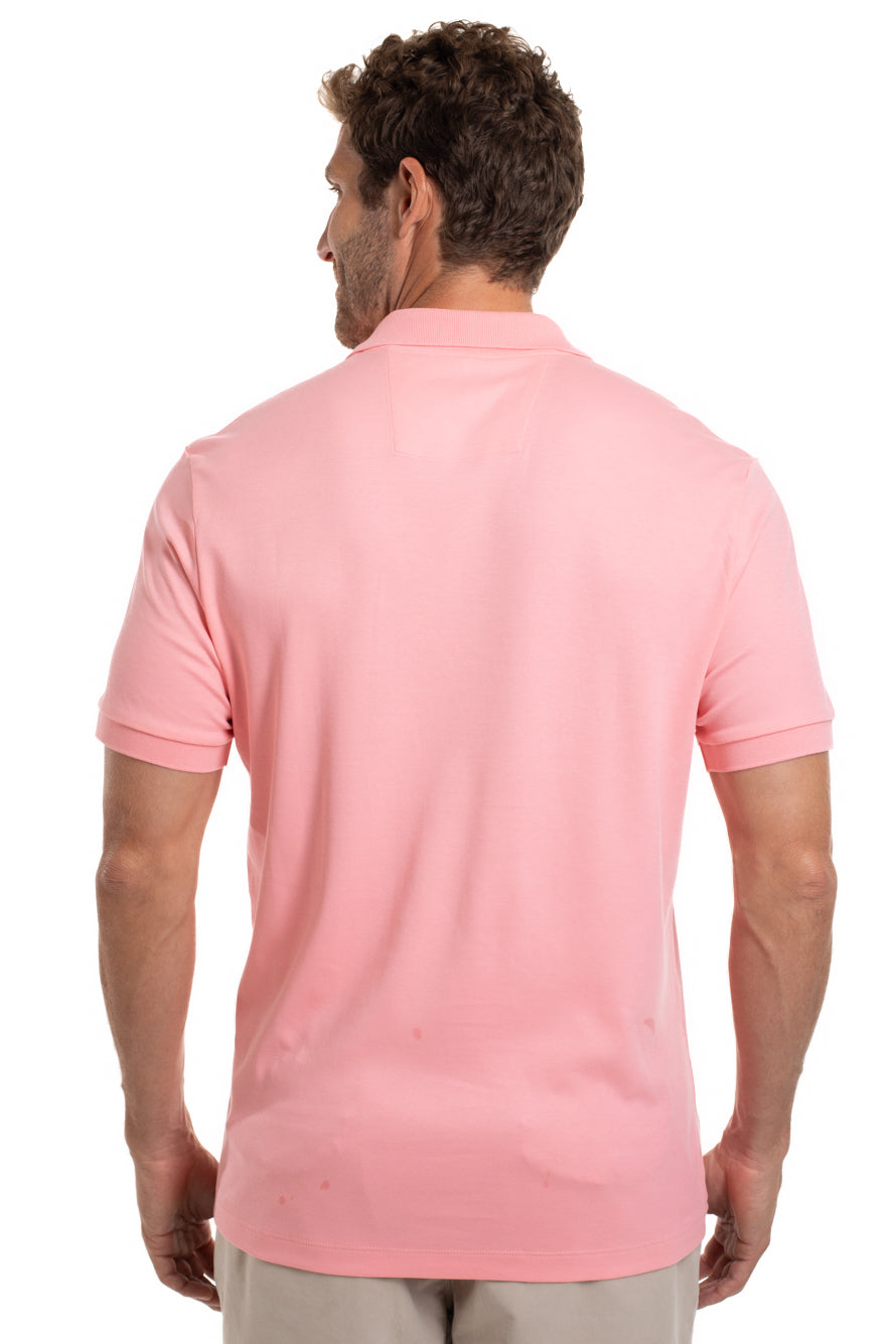 Polo Slim Pima Interlock - Rosa Claro