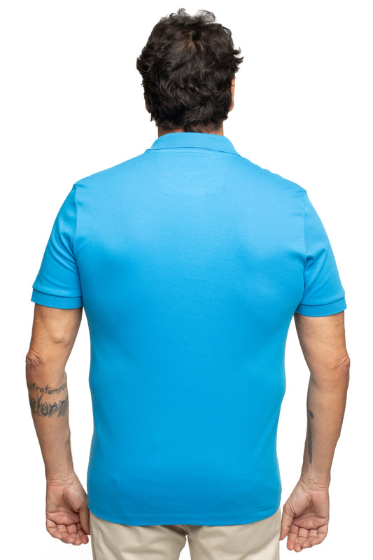 Polo Slim Pima Interlock - Turquesa