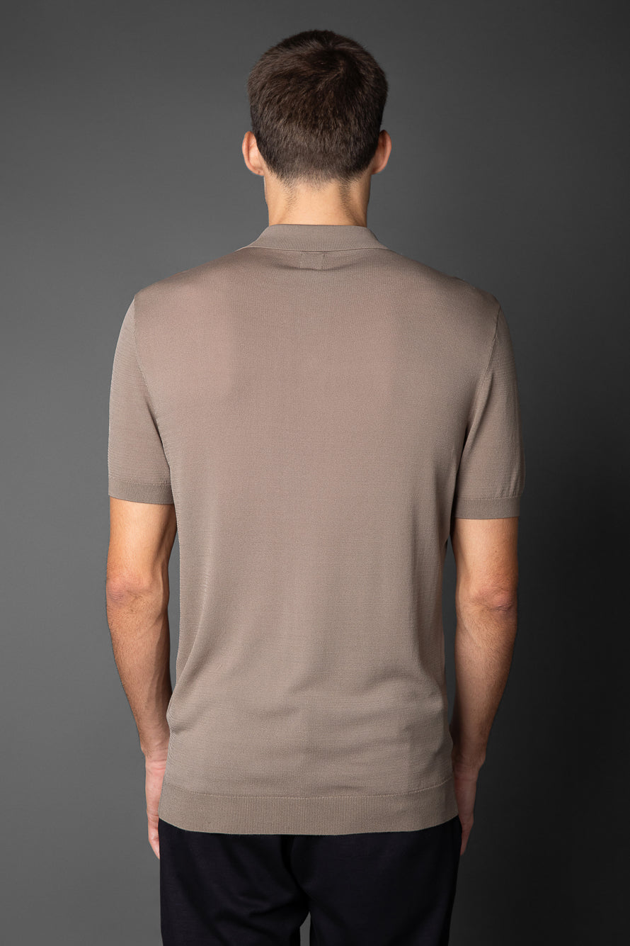 Polo Manga Curta Slim 3 Botões Retilínea - Verde