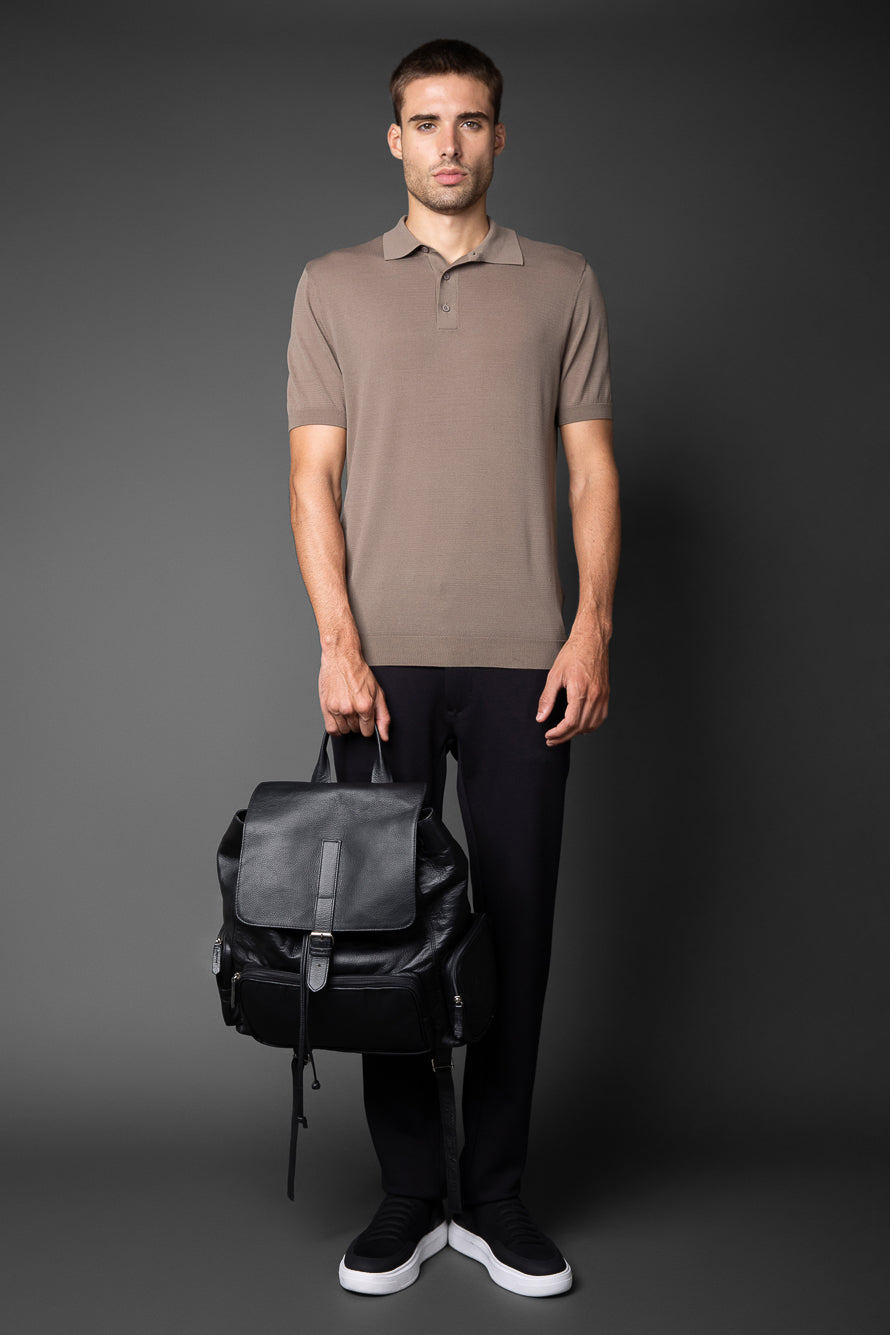 Polo Manga Curta Slim 3 Botões Retilínea - Verde