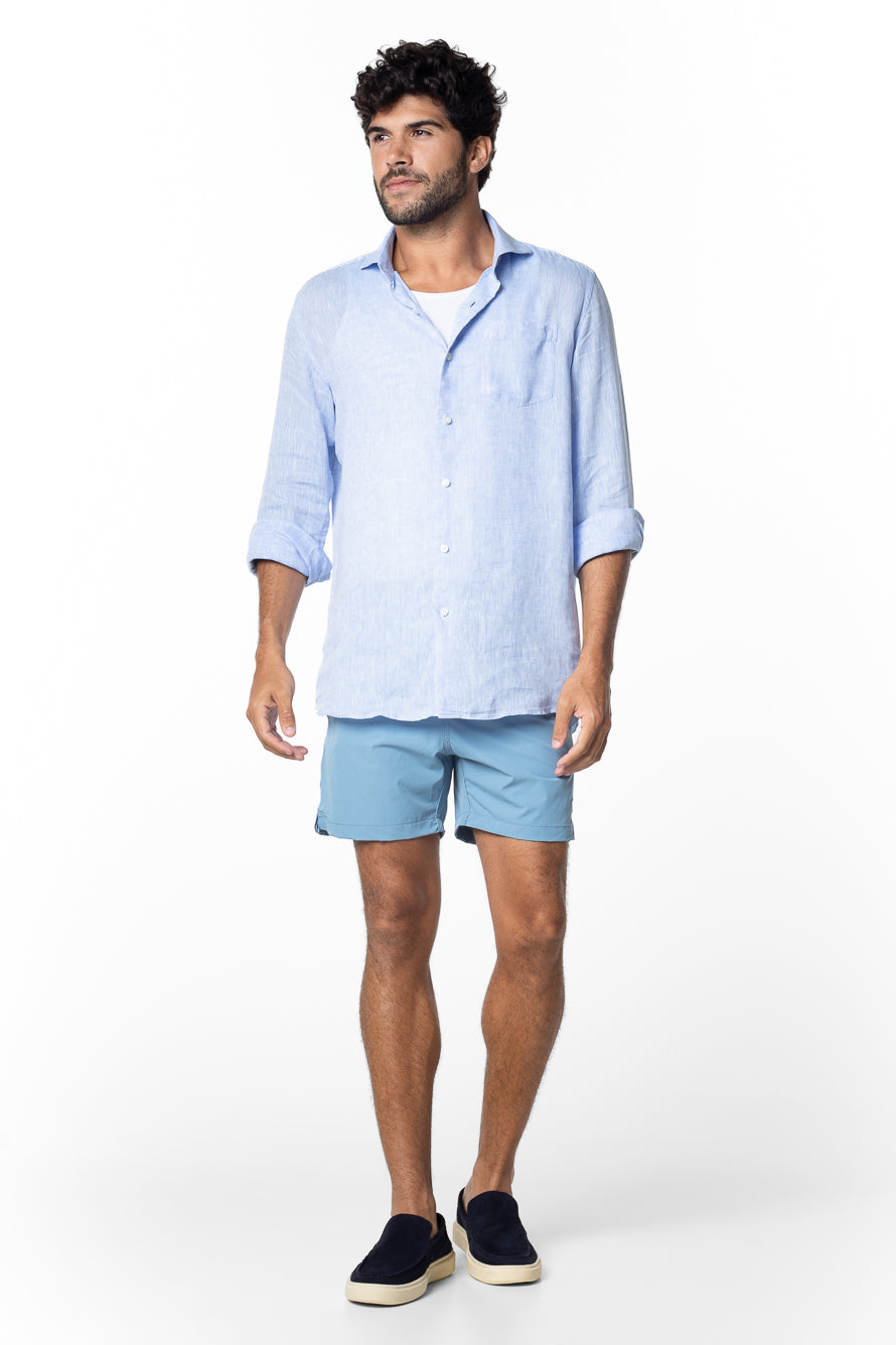 Shorts Resort Liso - Azul Jeans