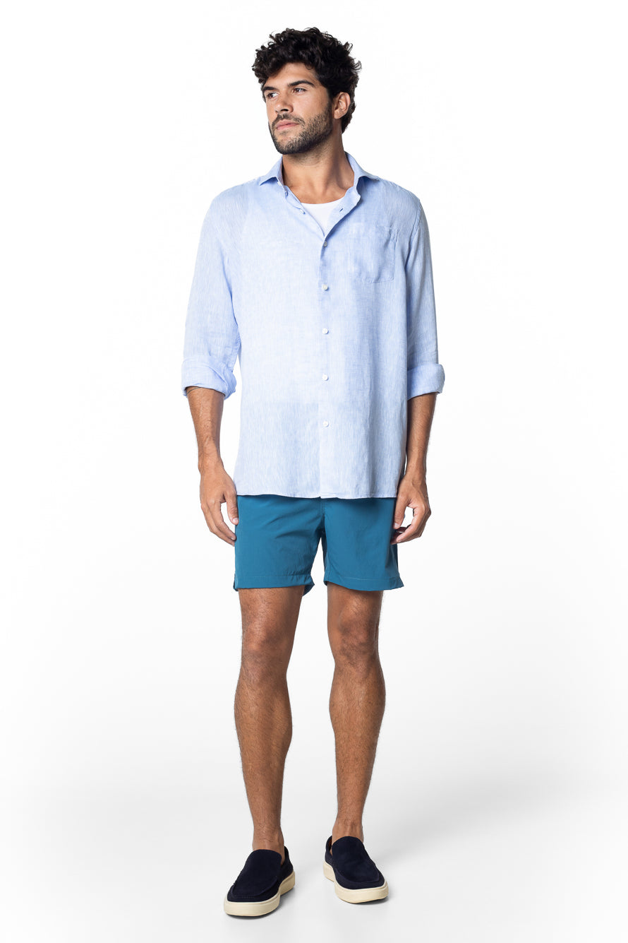 Shorts Resort Liso - Petroleo