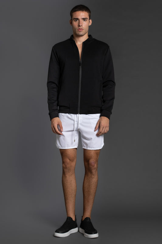 Shorts Liso Retro Com Vies - Branco