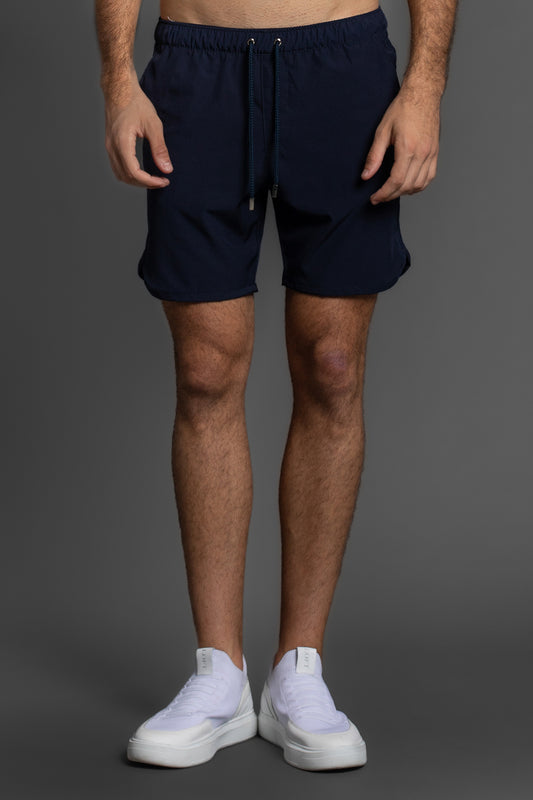 Shorts Liso Retro Com Vies - Marinho