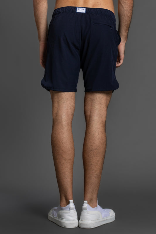 Shorts Liso Retro Com Vies - Marinho