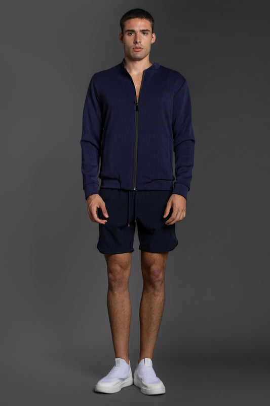 Shorts Liso Retro Com Vies - Marinho