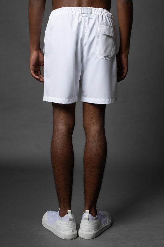 Shorts Liso Bolso Grande - Branco