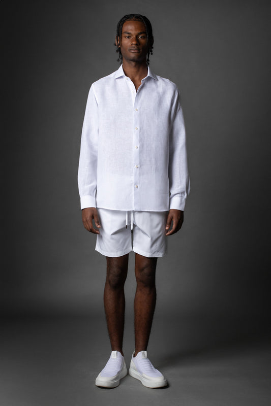 Shorts Liso Bolso Grande - Branco