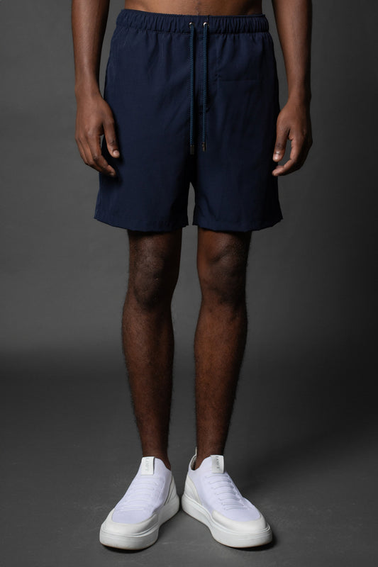 Shorts Liso Bolso Grande - Marinho