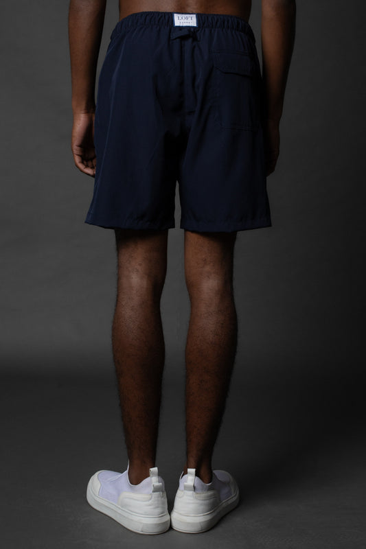 Shorts Liso Bolso Grande - Marinho