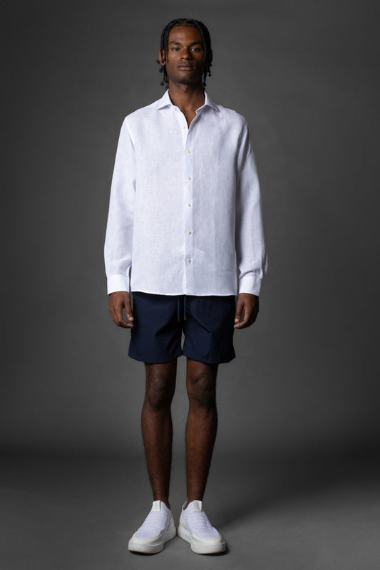 Shorts Liso Bolso Grande - Marinho