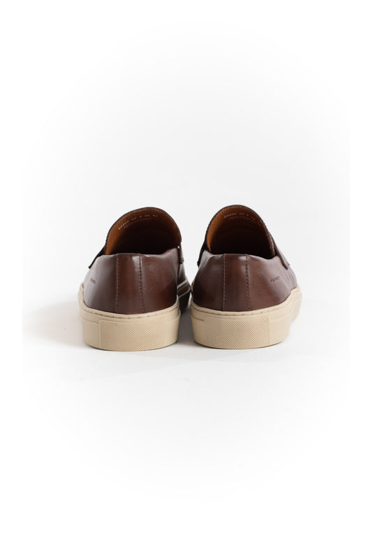 Mocassim Gravata Milão De Couro - Pinhao