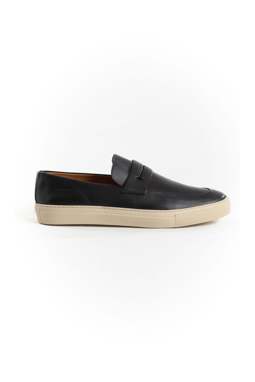 Mocassim Gravata Milão De Couro - Preto