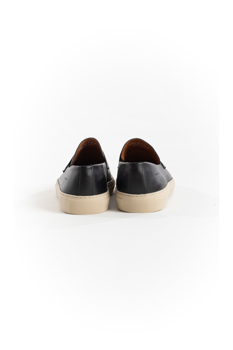 Mocassim Gravata Milão De Couro - Preto