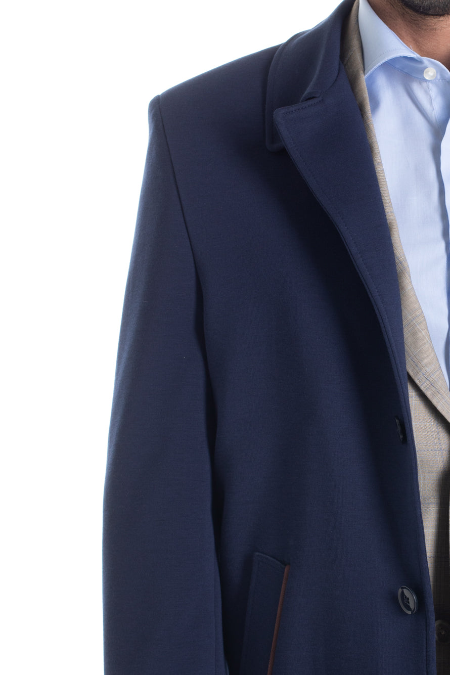 Car Coat Liso Classic - Marinho