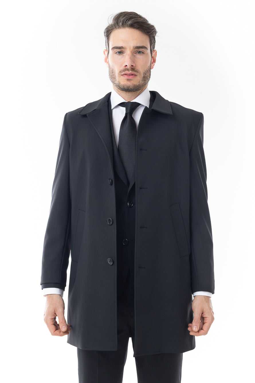 Car Coat Liso Classic - Preto