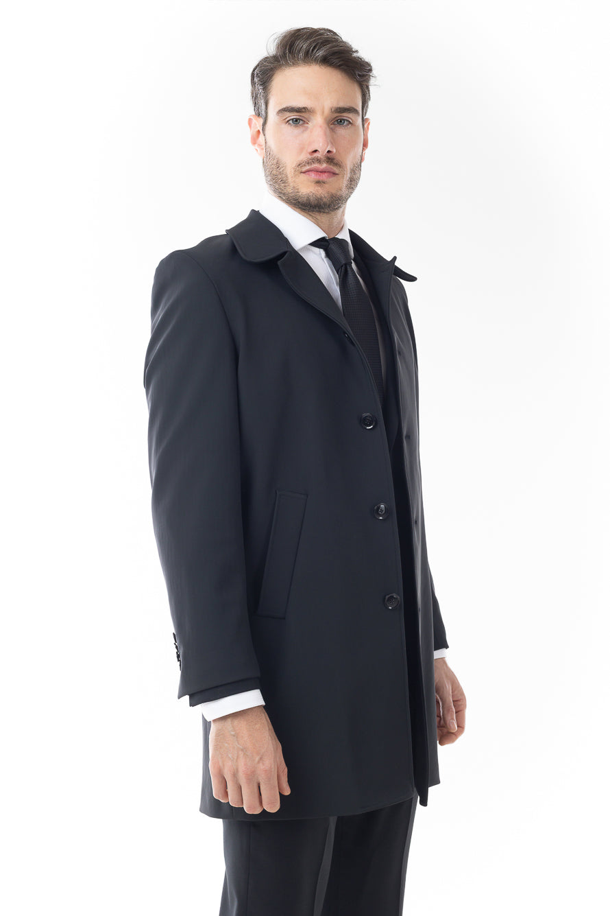 Car Coat Liso Classic - Preto