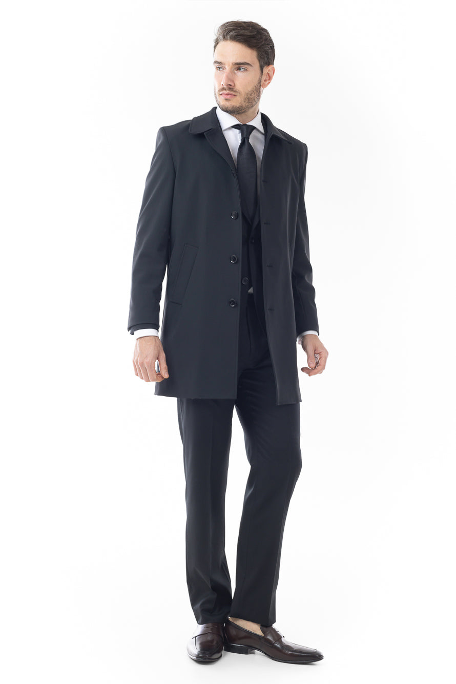 Car Coat Liso Classic - Preto