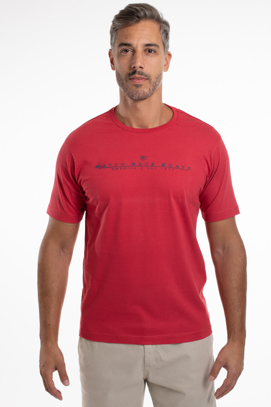 Camiseta Gola Careca Macth Race - Vermelho