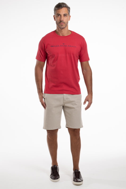 Camiseta Gola Careca Macth Race - Vermelho