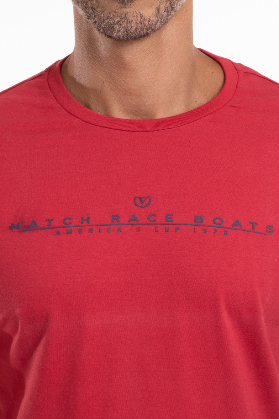 Camiseta Gola Careca Macth Race - Vermelho