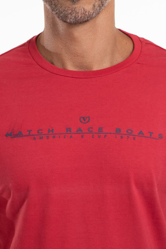 Camiseta Gola Careca Macth Race - Vermelho