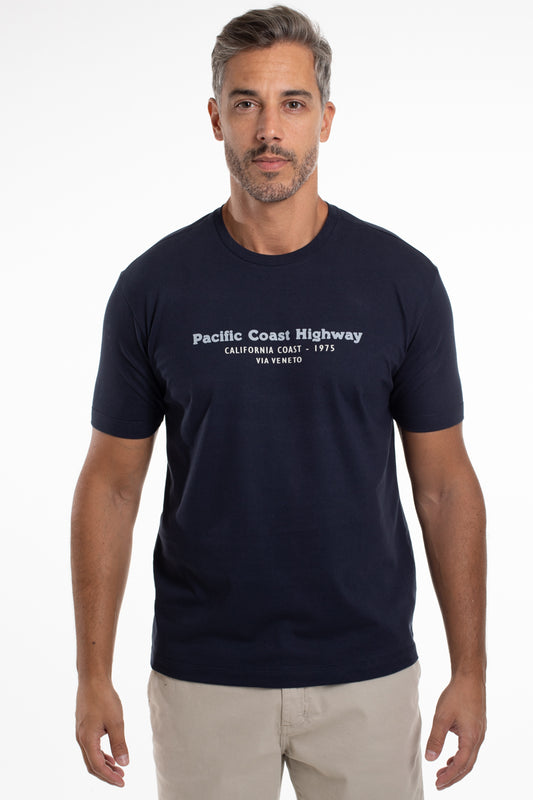 Camiseta Gola Careca Pacific Coast Highway - Marinho