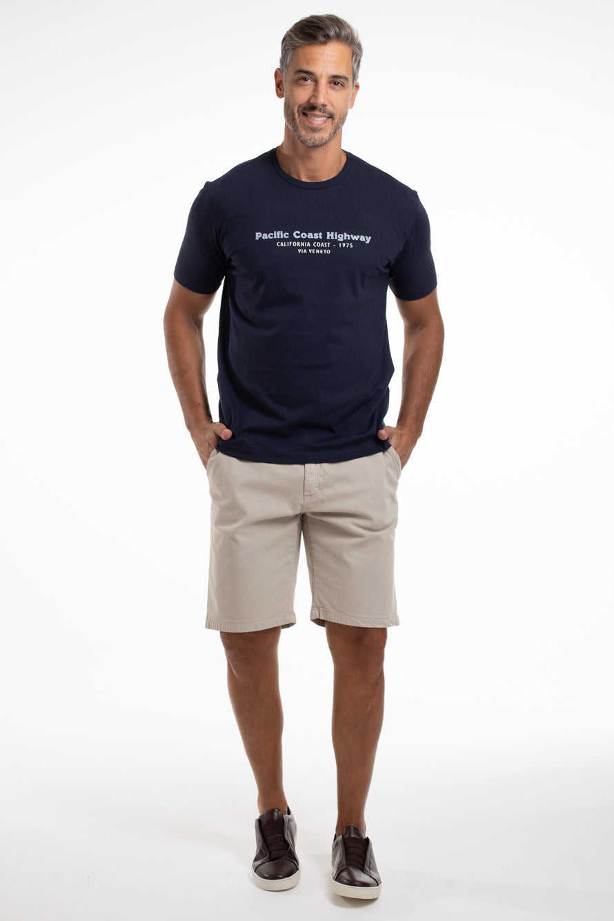 Camiseta Gola Careca Pacific Coast Highway - Marinho