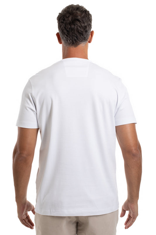 Camiseta Pima Interlock Gola Careca - Branco