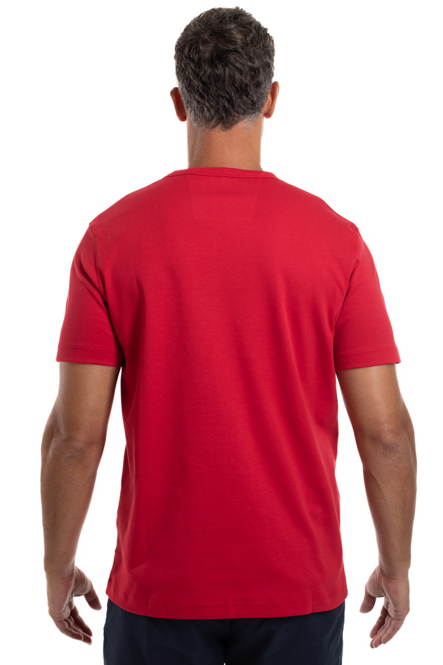 Camiseta Pima Interlock Gola Careca - Vermelho Claro