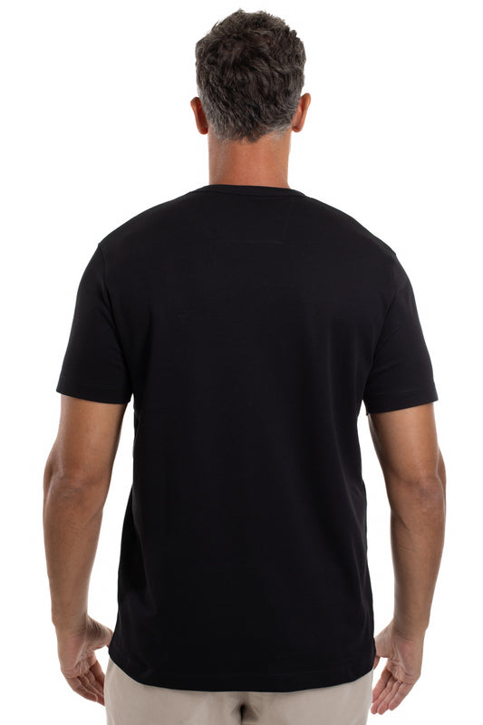 Camiseta Pima Interlock Gola Careca - Preto