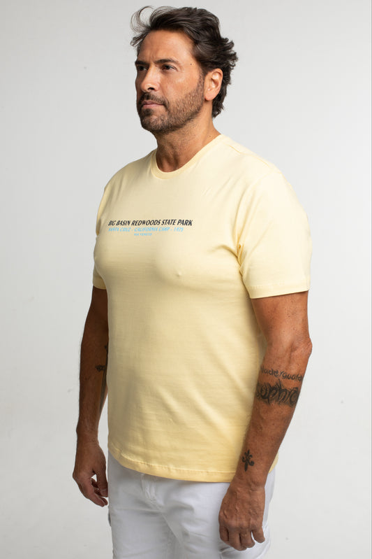 Camiseta Gola Careca State Park - Amarelo
