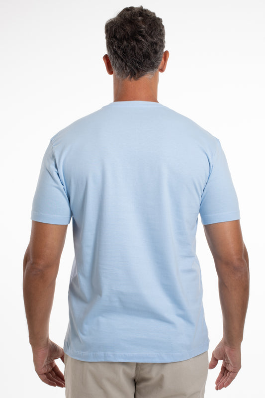 Camiseta Gola Careca Santa Monica Boulevard - Celeste