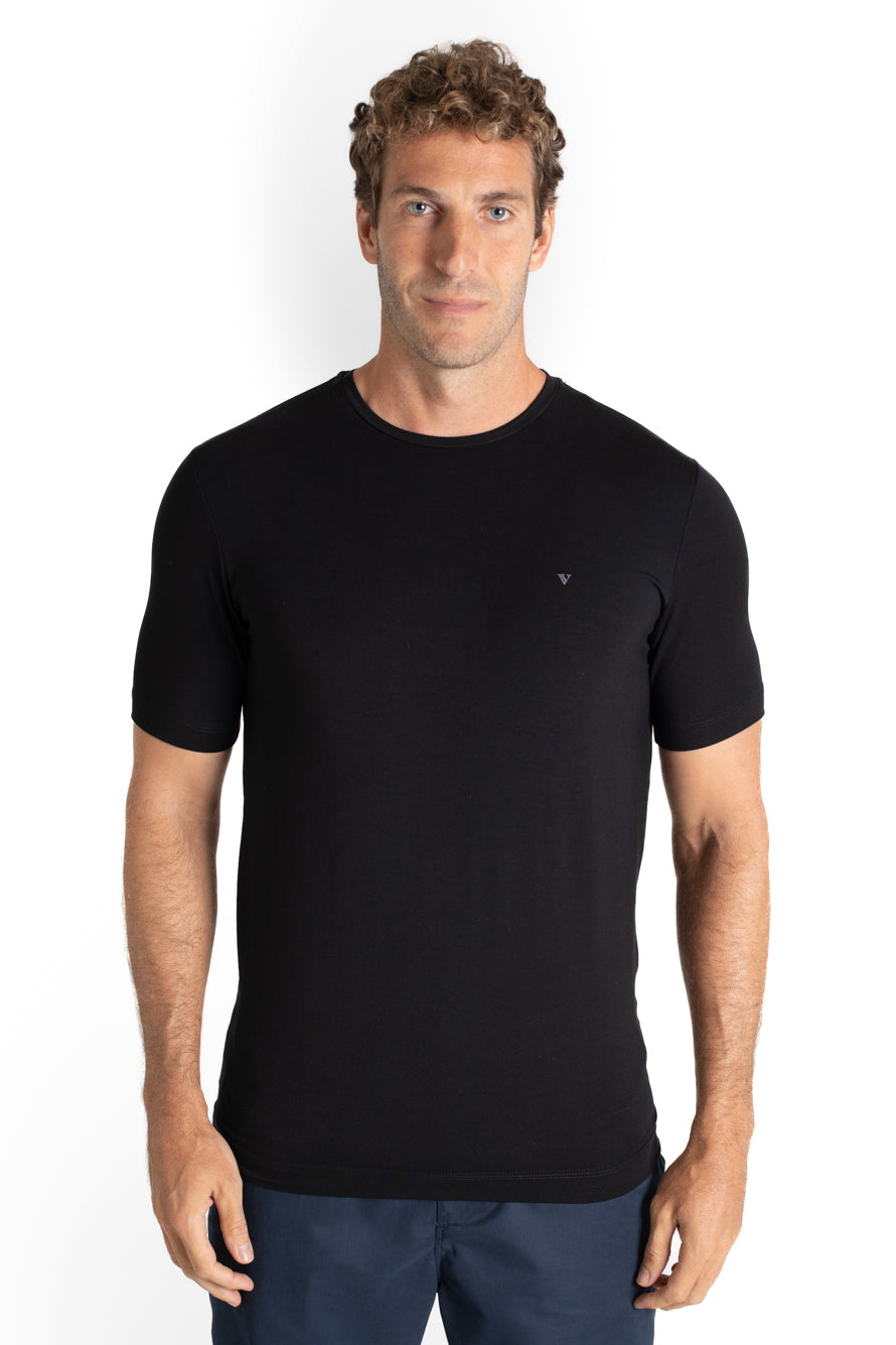 Camiseta Pima Careca Lisa - Preto