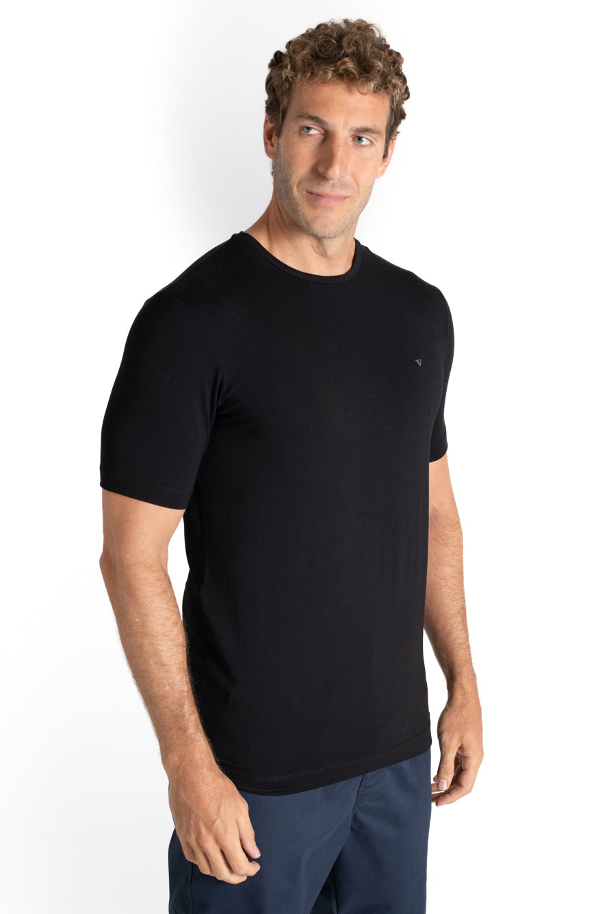 Camiseta Pima Careca Lisa - Preto