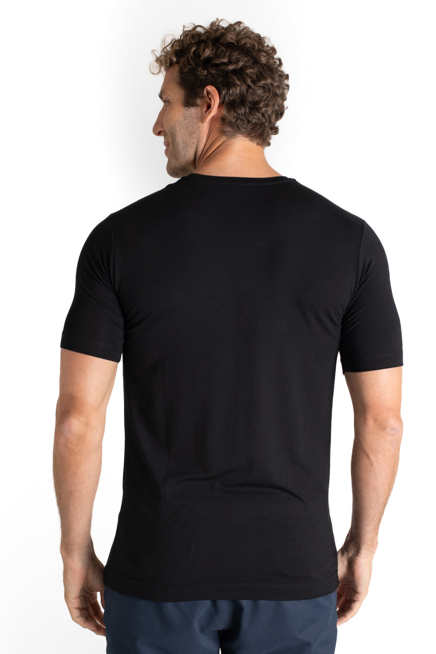 Camiseta Pima Careca Lisa - Preto