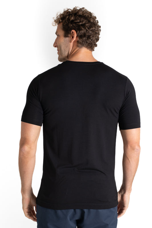 Camiseta Pima Careca Lisa - Preto