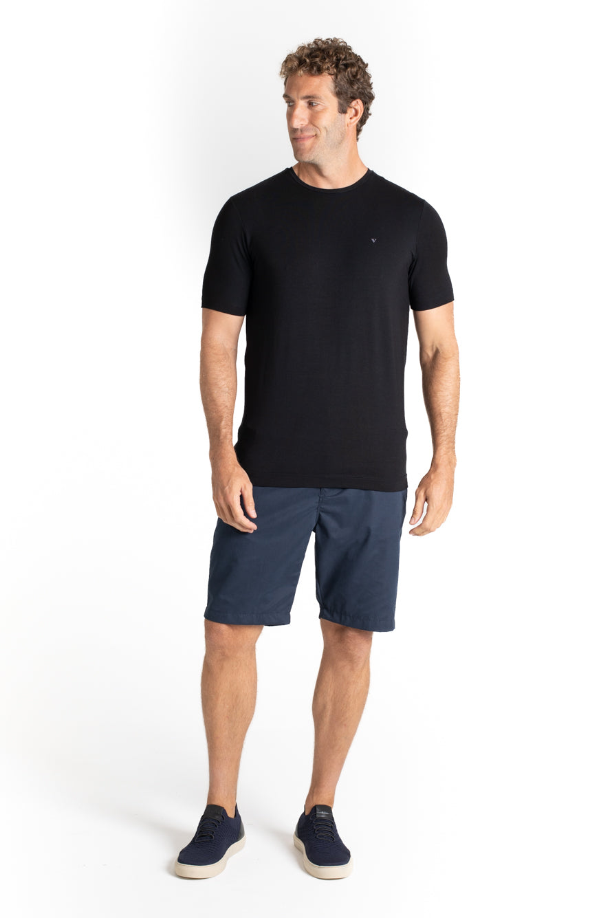 Camiseta Pima Careca Lisa - Preto